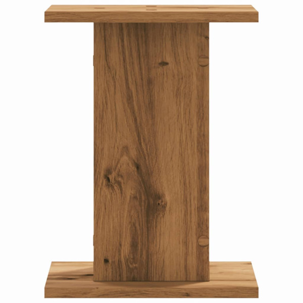 Soportes altavoces 2 uds madera roble artesano 30x30x40 cm M 5