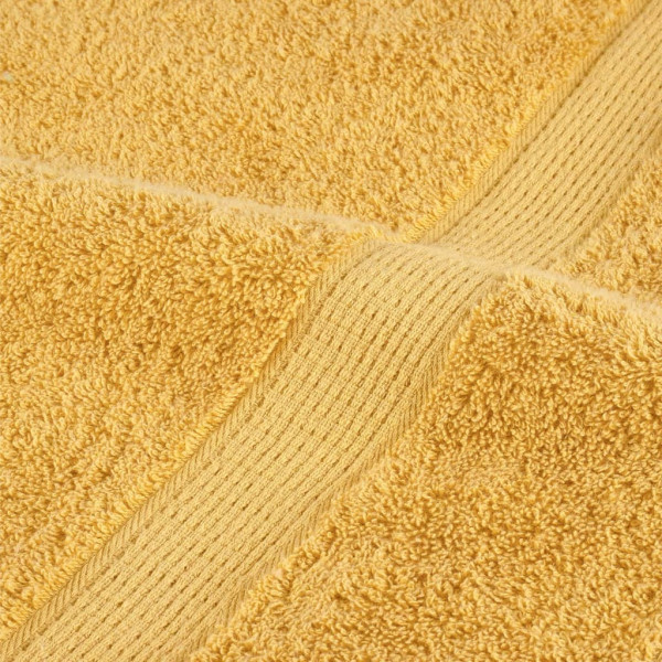 Toallas de sauna 2 uds 100% algodón amarillo 80x200 cm 600 gsm M 5