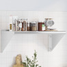 Estante de pared de acero inoxidable plateado 75x45x31 cm 1