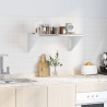 Estante de pared de acero inoxidable plateado 75x45x31 cm 3