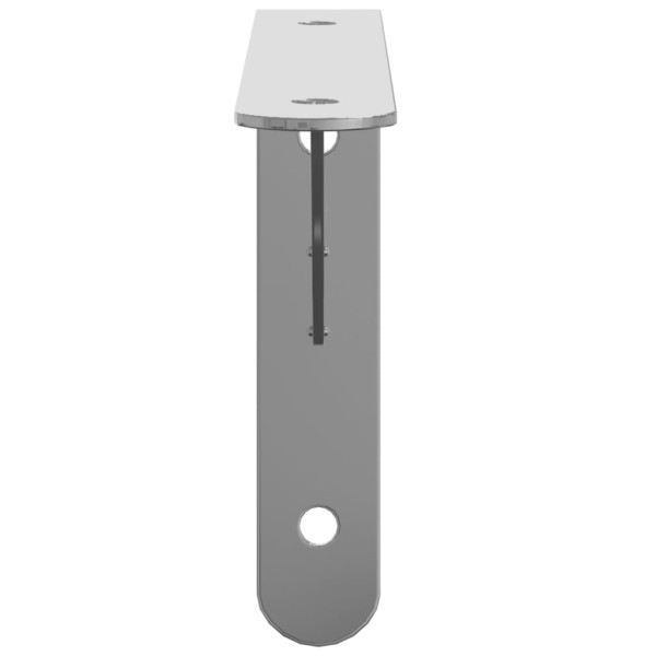 Soportes de estante 4 uds acero inoxidable plata 20x2.5x14 cm M 5