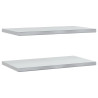 Estantes de pared 2 uds acero inoxidable plateado 75x40x3 cm 2