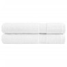 Toallas premium 2 uds 100% algodón blanco 100x200 cm 600 gsm 1
