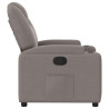 Sillón reclinable de tela gris taupe 4