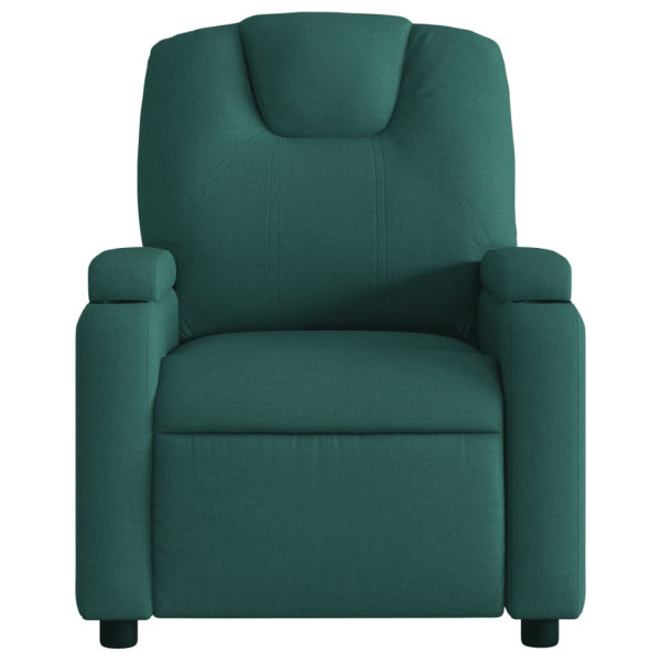 Sillón reclinable de tela verde oscuro M 3