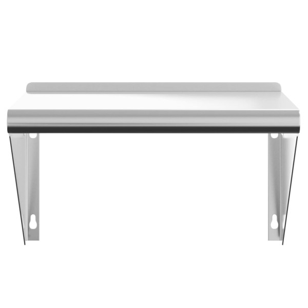 Estante de pared de acero inoxidable plateado 50x30x31 cm M 5