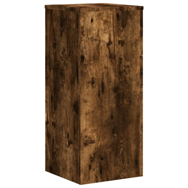 Soportes de plantas 2 uds madera roble ahumado 30x30x70 cm M 4