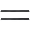 Estantes de pared 2 uds acero inoxidable negro 100x23.5x3 cm 5
