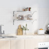 Estantes de pared 2 uds acero inoxidable plateado 75x30x3 cm 3