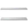 Estantes de pared 2 uds acero inoxidable plateado 75x30x3 cm 5