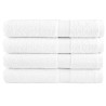 Toallas premium 4 uds 100% algodón blanco 100x200 cm 600 gsm 1