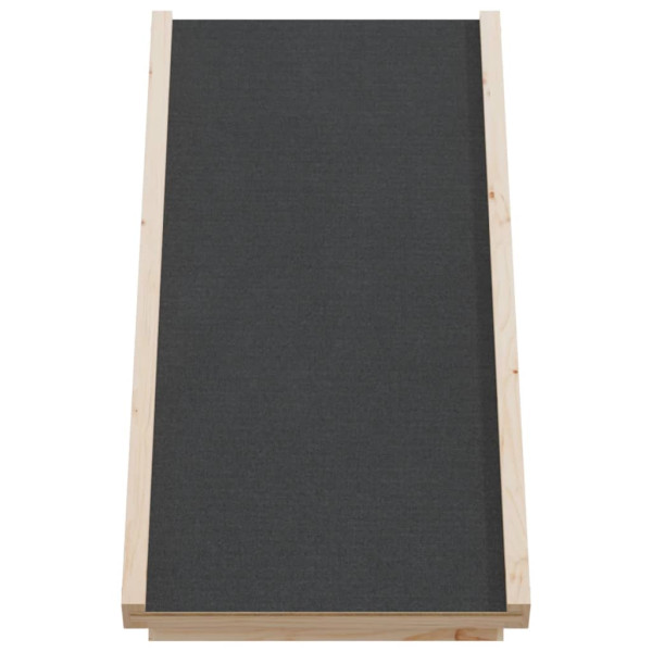 Rampa para perros madera maciza de abeto gris 70x35 cm M 4