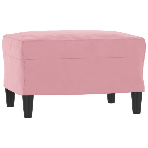 Poltrona com apoio de pés 60 cm veludo rosa M 5