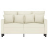 Sofá de 2 lugares veludo 120 cm cor creme 3