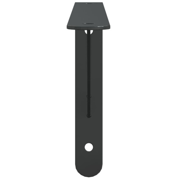 Suportes prateleira 4pcs 30x2.5x15.5 cm aço inoxidável preto M 5