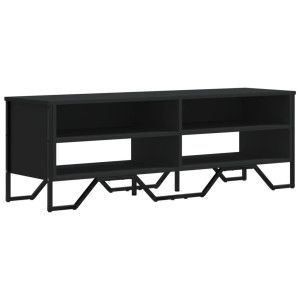 Mueble de TV madera de ingeniería negro 122x34x41 cm H