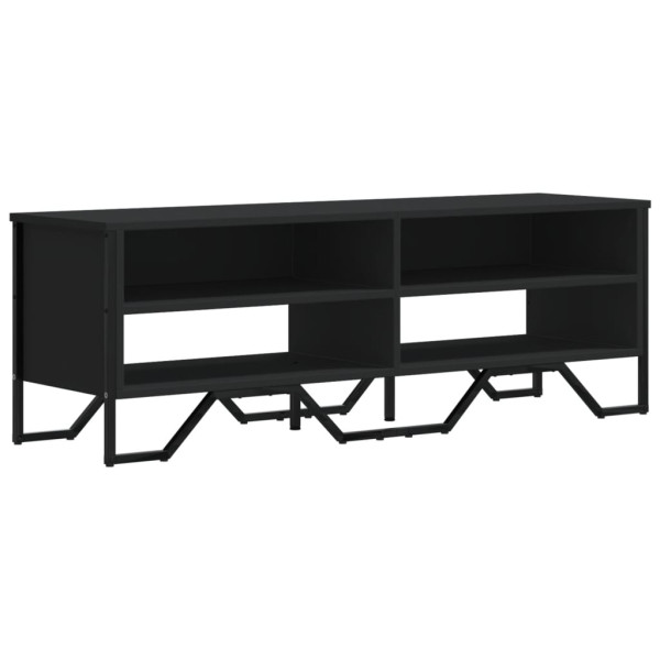 Mueble de TV madera de ingeniería negro 122x34x41 cm M 2