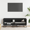 Mueble de TV madera de ingeniería negro 122x34x41 cm 3