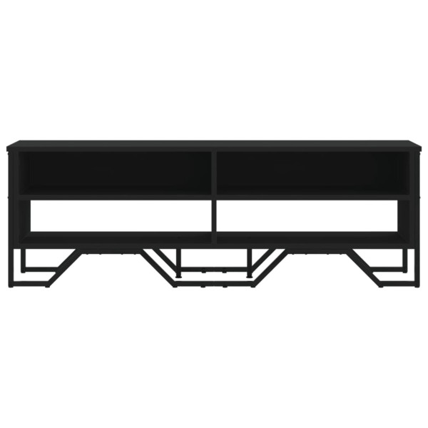 Mueble de TV madera de ingeniería negro 122x34x41 cm M 4