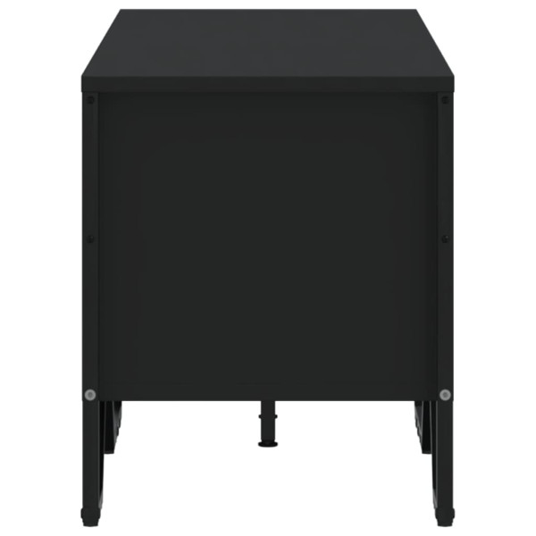 Mueble de TV madera de ingeniería negro 122x34x41 cm M 5