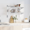Estante de pared acero inoxidable plateado 75x40x60 cm 3