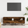 Mueble de TV madera de ingeniería roble ahumado 122x34x41 cm 3