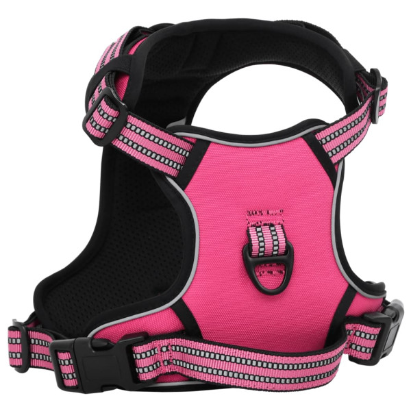 Arnés para perros con correa y collar ajustable rosa L M 2
