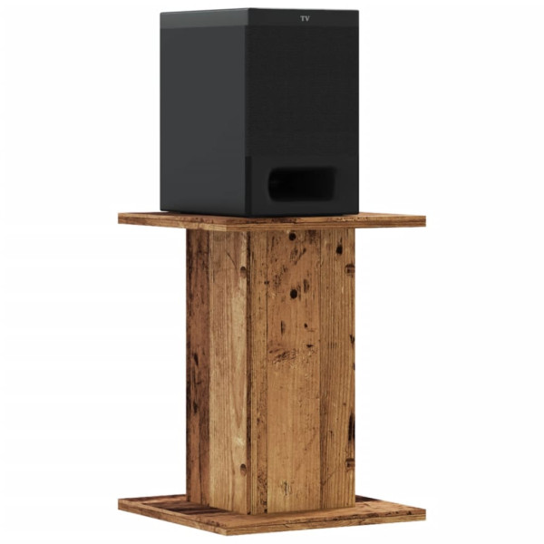 Soportes altavoces 2 uds madera roble envejecido 30x30x40 cm M 3