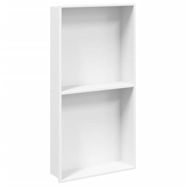 Nicho parede p/ duche 32x62x9 cm aço inoxidável branco mate M 2