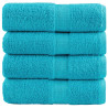 Toalhas de rosto premium SOLUND 4 peças turquesa 30x30 cm 600 g/m² 1