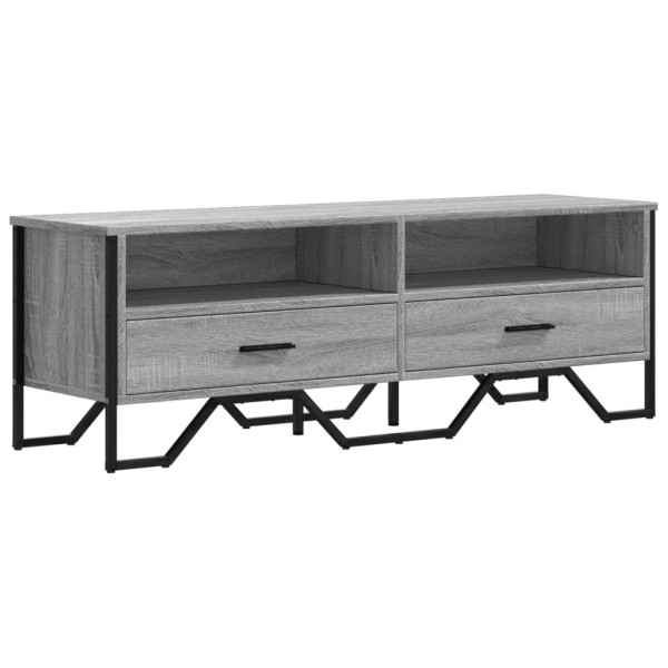 Mueble de TV madera de ingeniería gris sonoma 122x34x41 cm M 2