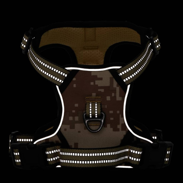 Arnés para perros con correa y collar ajustable marrón M M 4