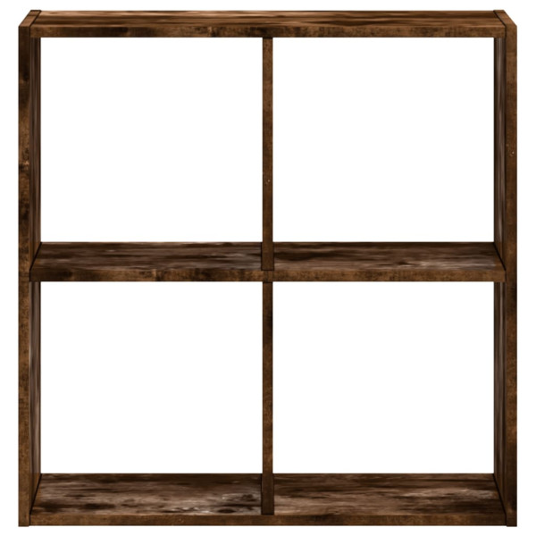 Estantería de madera ingeniería roble ahumado 68.5x32x68.5 cm M 4