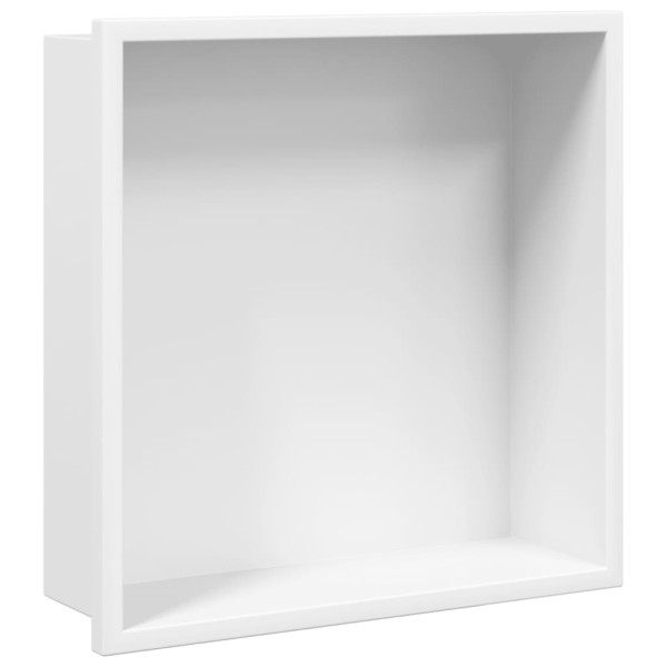 Nicho parede p/ duche 32x32x9 cm aço inoxidável branco mate M 2