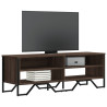 Mueble de TV madera de ingeniería marrón roble 122x34x41 cm 1