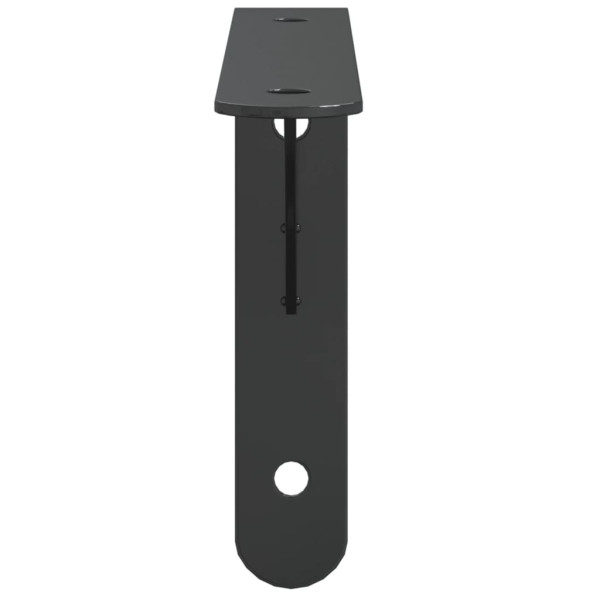 Soportes de estante 4 uds acero inoxidable negro 20x2.5x14 cm M 5