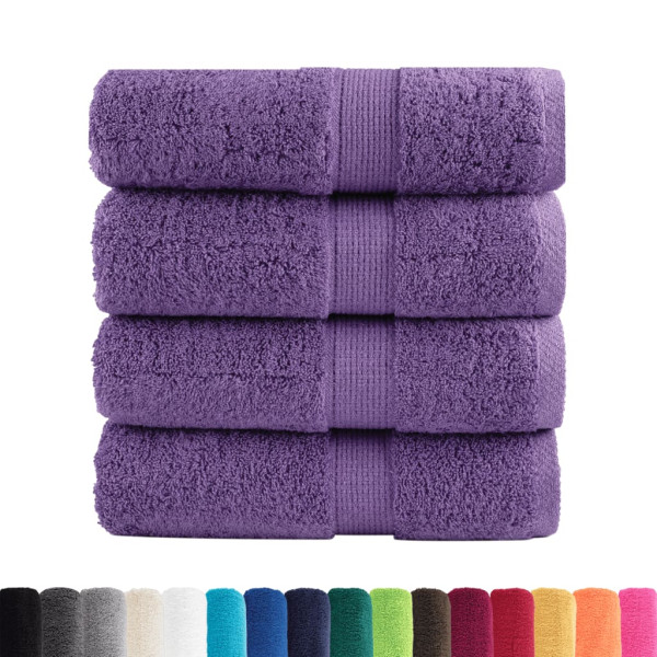 Toalhas de bidé premium SOLUND 4 pcs 30x50 cm 600 gsm roxo M 2