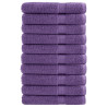 Toallas de sauna 10 uds 100% algodón morado 80x200 cm 600 gsm 1