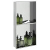 Nicho parede p/ duche 32x62x9 cm aço inoxidável prata escovada 1