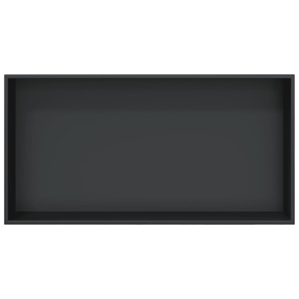 Hornacina ducha acero inoxidable negro mate 62x32x9 cm M 4
