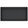 Hornacina ducha acero inoxidable negro mate 62x32x9 cm 4