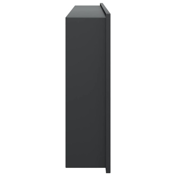 Nicho parede p/ duche 62x32x9 cm aço inoxidável preto mate M 5