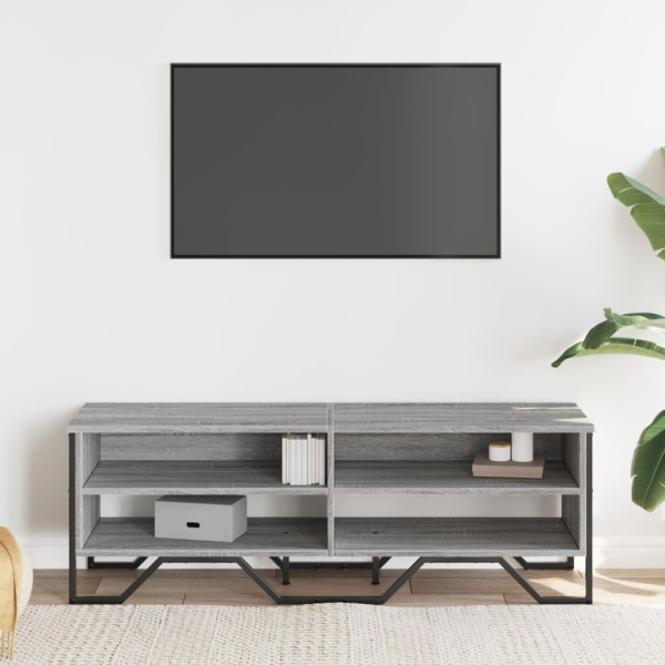 Mueble de TV madera de ingeniería gris sonoma 122x34x41 cm M 3
