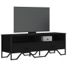 Mueble de TV madera de ingeniería negro 122x34x41 cm 1