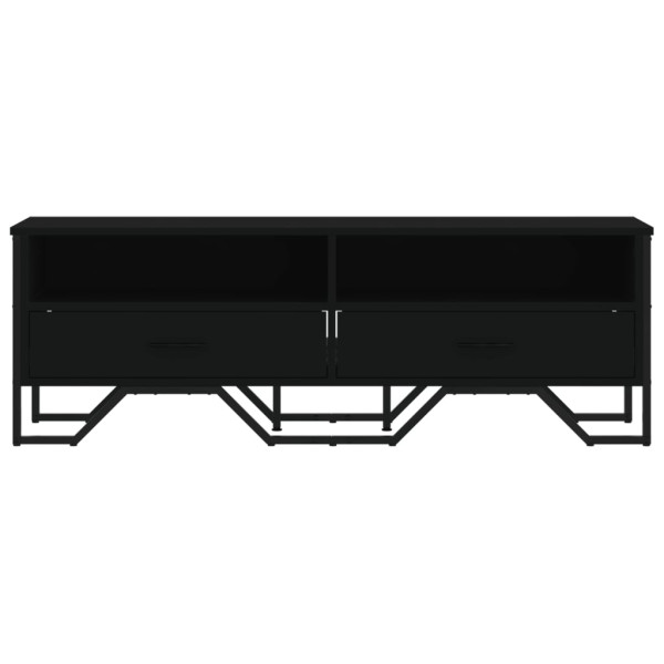 Mueble de TV madera de ingeniería negro 122x34x41 cm M 4