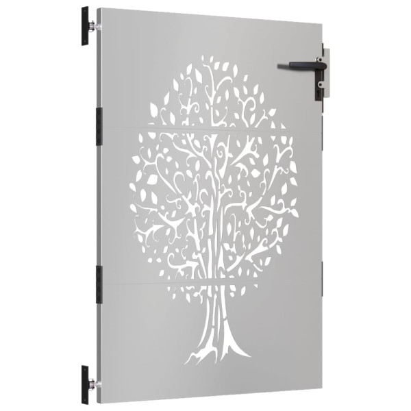 Puerta de jardín acero corten diseño árbol 85x125 cm M 3