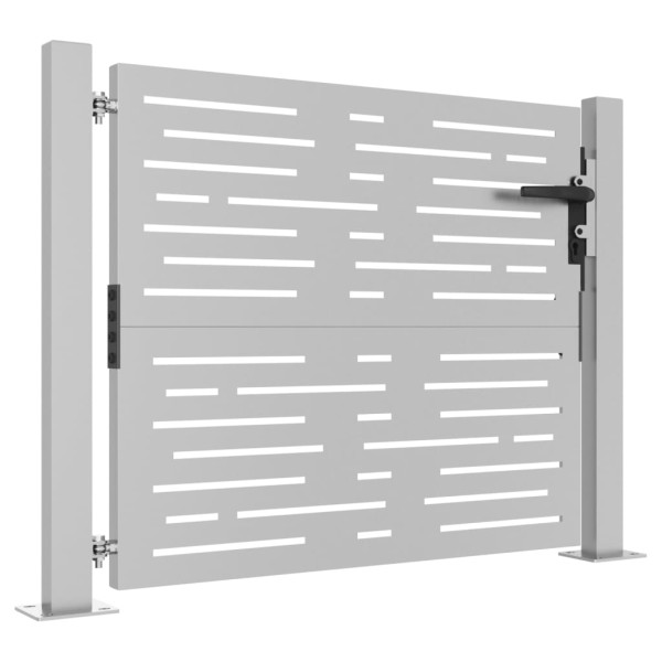 Puerta de jardín acero corten diseño cuadrado 105x80 cm M 3