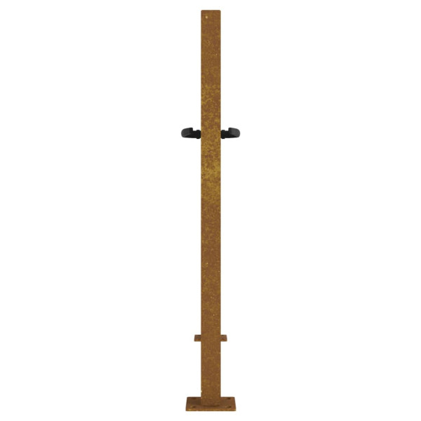 Portão de jardim 105x80 cm aço corten design quadrados M 5