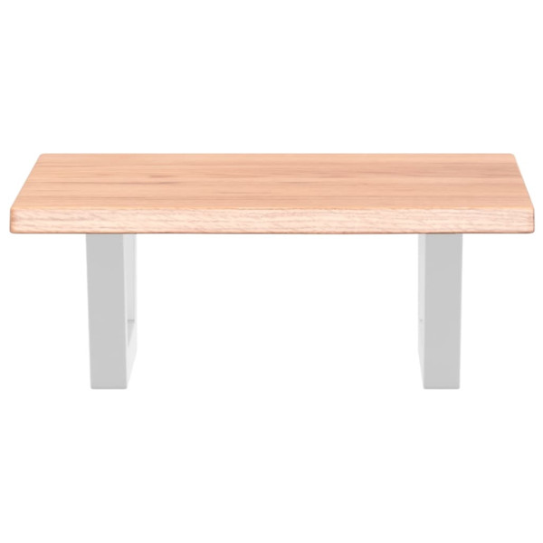 Estante de lavabo de pared de acero y madera maciza de roble M 4