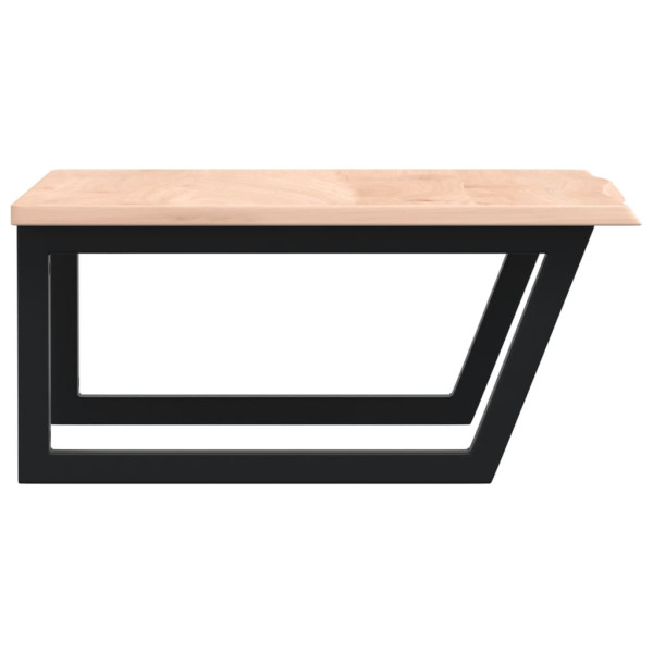 Estante de lavabo de pared de acero y madera maciza de roble M 5